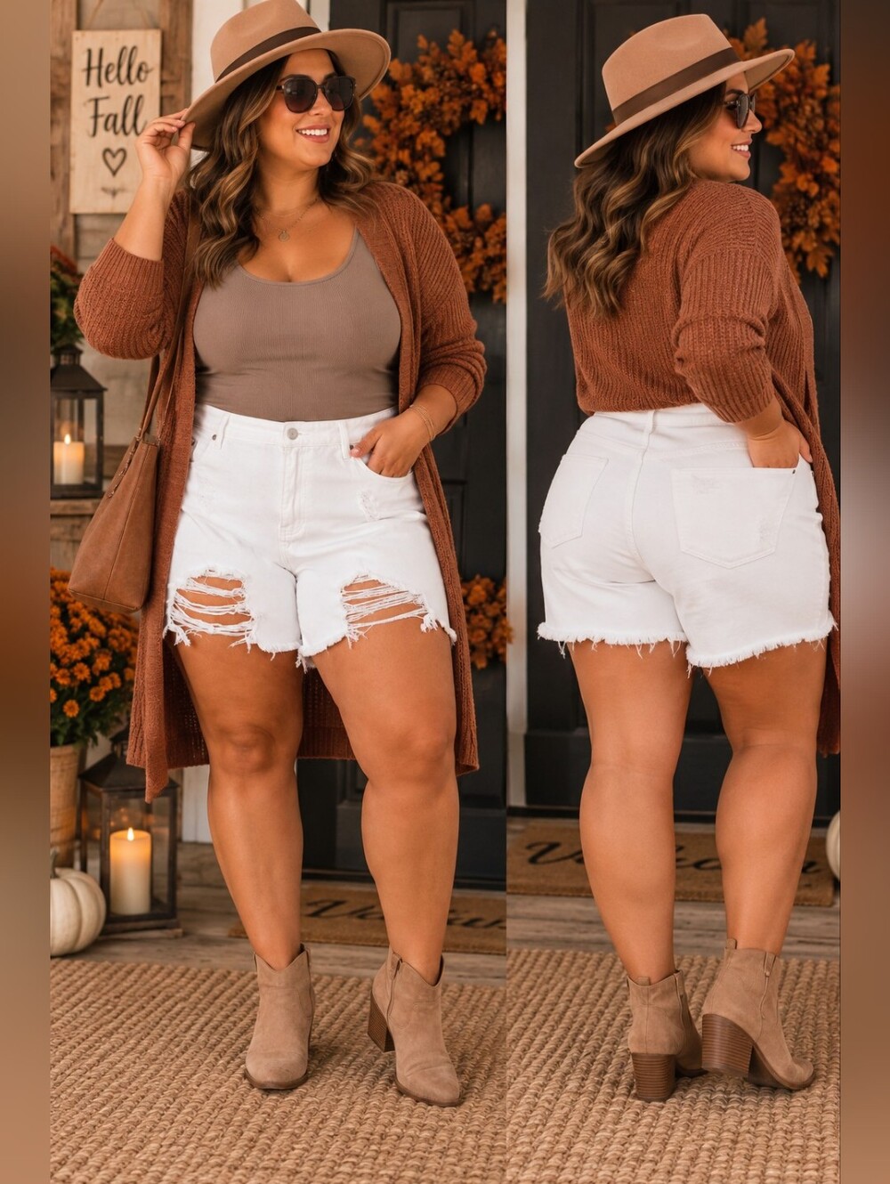Madden Nyc Plus Size Distressed White Denim Shorts Size 15